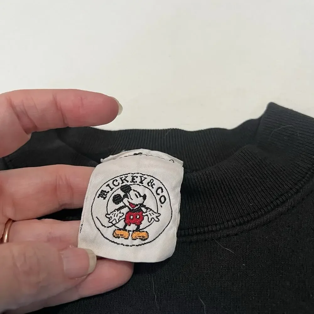 Mickey & Co Disney Sweatshirt Sz L Made In USA Upside Down Goofy Vintage Rare